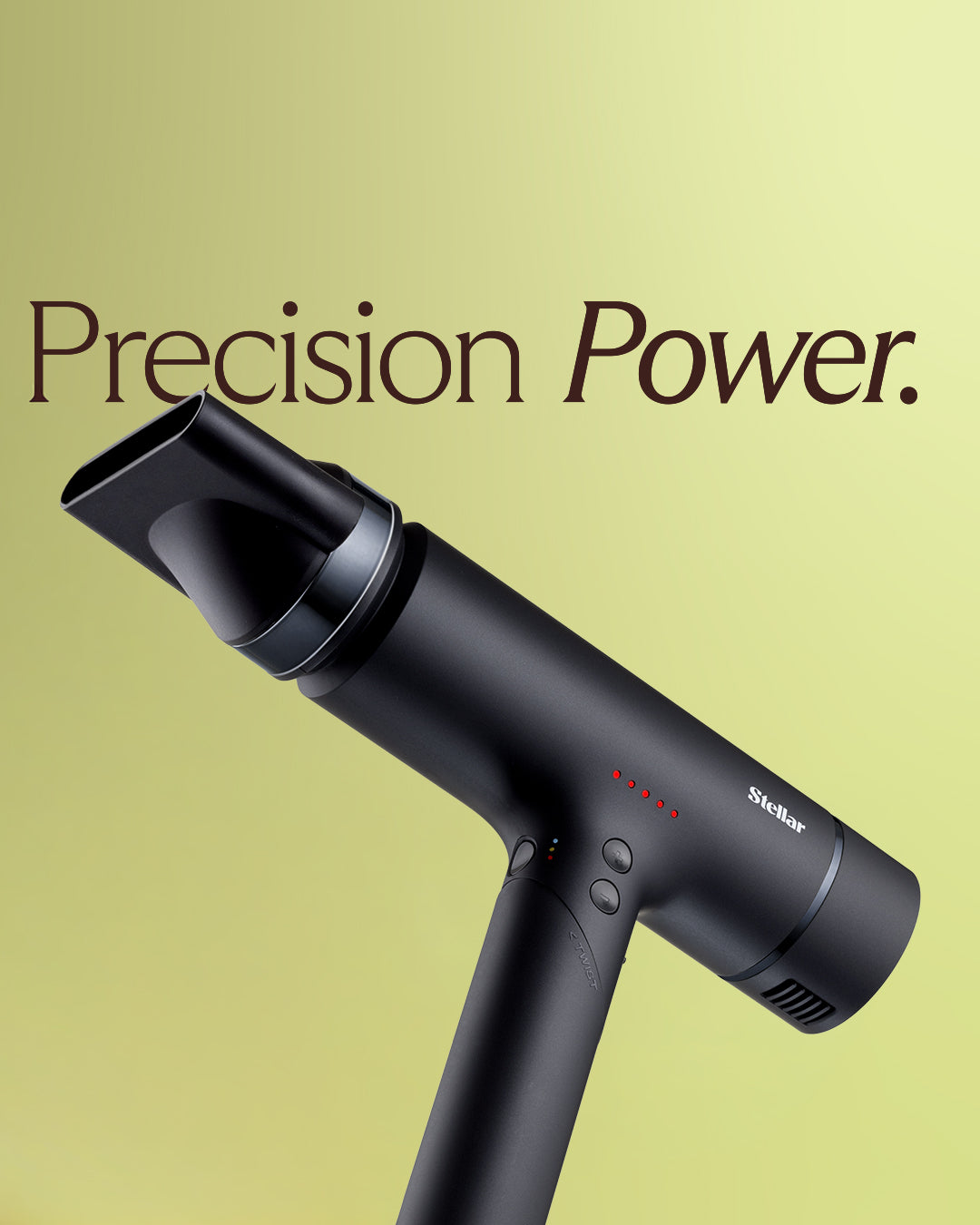 Black OmniFlex Dryer and concentrator on a green background with the Precision Power headline.